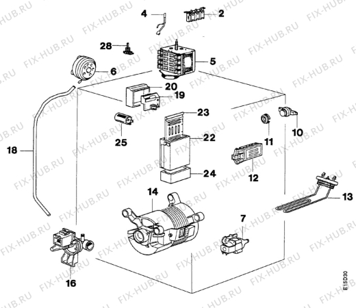 Взрыв-схема стиральной машины Faure LTP140W1 - Схема узла Electrical equipment